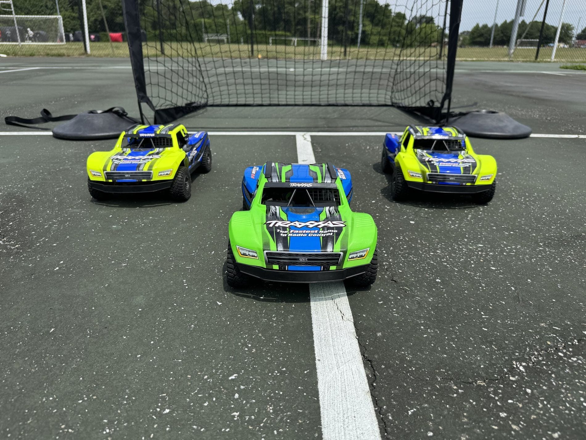 RC cars on a Next Level Gaming inflatable RC course in the DMV